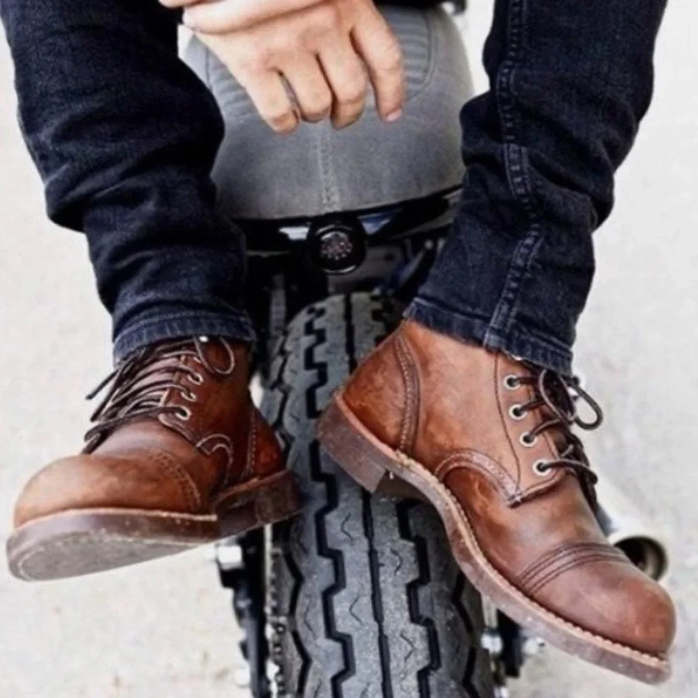 RED WING | Heritage Copper 6 Inch Iron Ranger Leather Lace Up Work Boots - Picture 16 of 16